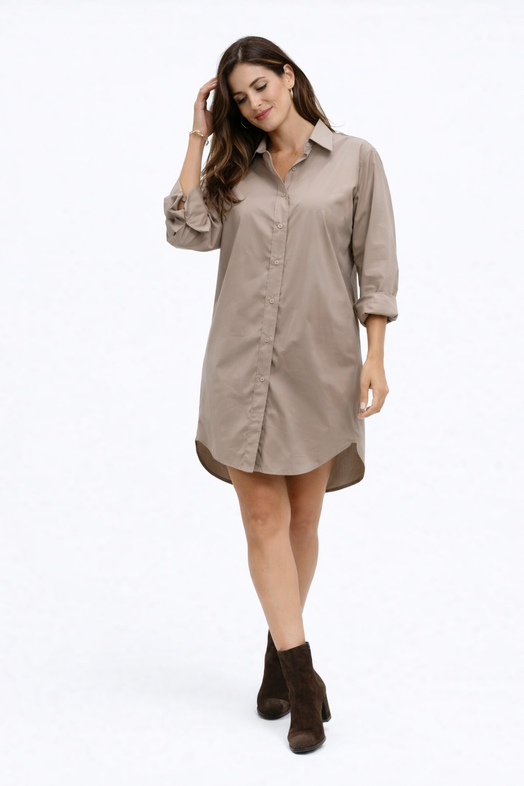 VESTIDO CAMISERO OVERSIZE ESSENTIAL